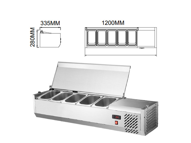 COUNTER TOP SALAD BAR SHOWCASE CTS-CSL1200Z