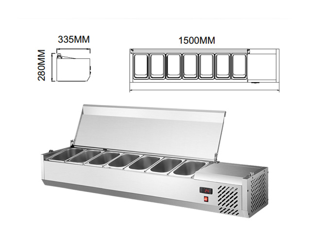 COUNTER TOP SALAD BAR SHOWCASE CTS-CSL1500Z