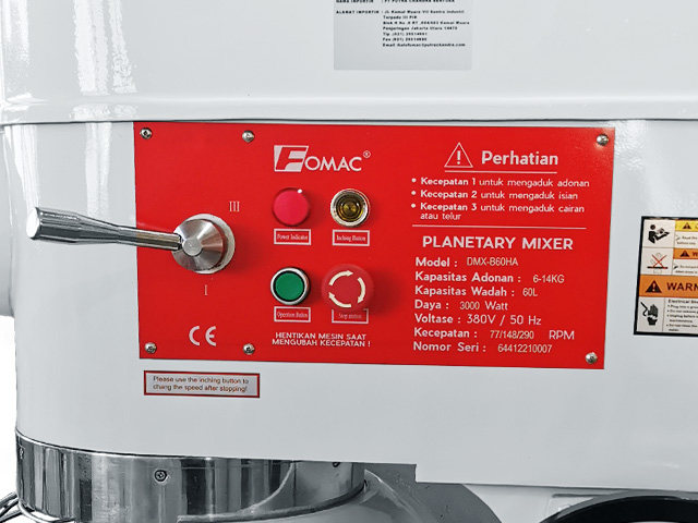 Heavy Duty Planetary Dough Mixer DMX-B60HA