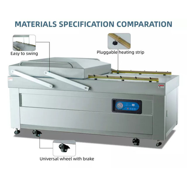 Double Chamber Vacuum Packaging Machine DZQ-850/2SA 2200 Watt