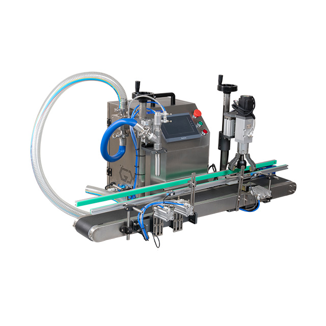 Desktop Liquid Paste Filling Machine with Conveyor GTZ-3000S